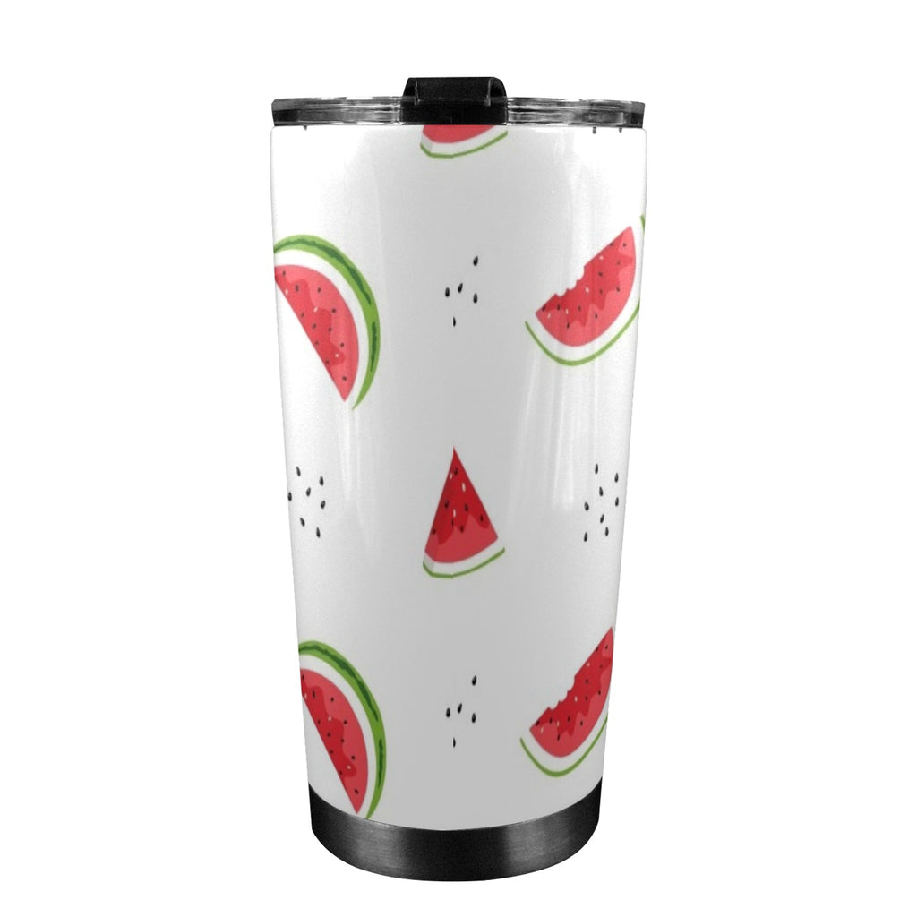 Watermelon - 20oz Mobile Tumbler with Lid (Black Lock) 20oz Travel Mug Food Printed Offshore