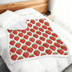Strawberry Characters - Double-Layer Fleece Blanket 51"x59"