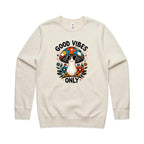 Good Vibes Only, Hippie Mushroom With Sunglasses - AS Colour Stencil Crew