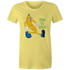 Banana, Time To Split - Womens T-shirt Yellow Womens T-shirt Food Printed In Australia