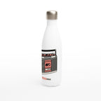 Classic Rock, Cassette Player - White 17oz Stainless Steel Water Bottle White Water Bottle Globally Fulfilled Music Retro