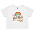Kindness Matters Women's AS Colour Crop Tee White Kindness Printed In Australia