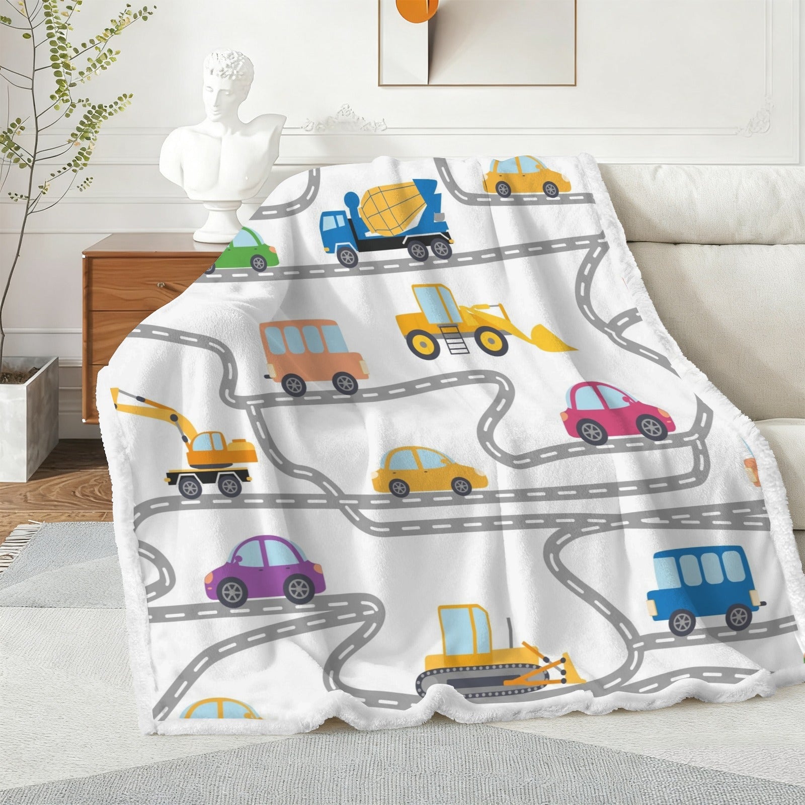 On The Road - Double-Layer Fleece Blanket 51"x59"