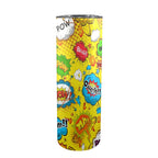 Comic Book Yellow 20oz Tall Skinny Tumbler with Lid and Straw