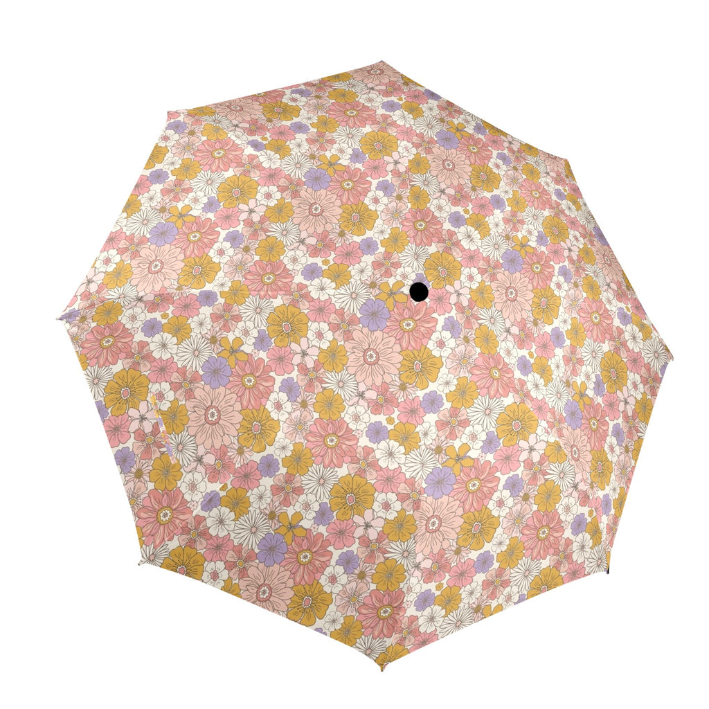 Faded Floral Umbrella One Size Umbrella Plants Printed Offshore