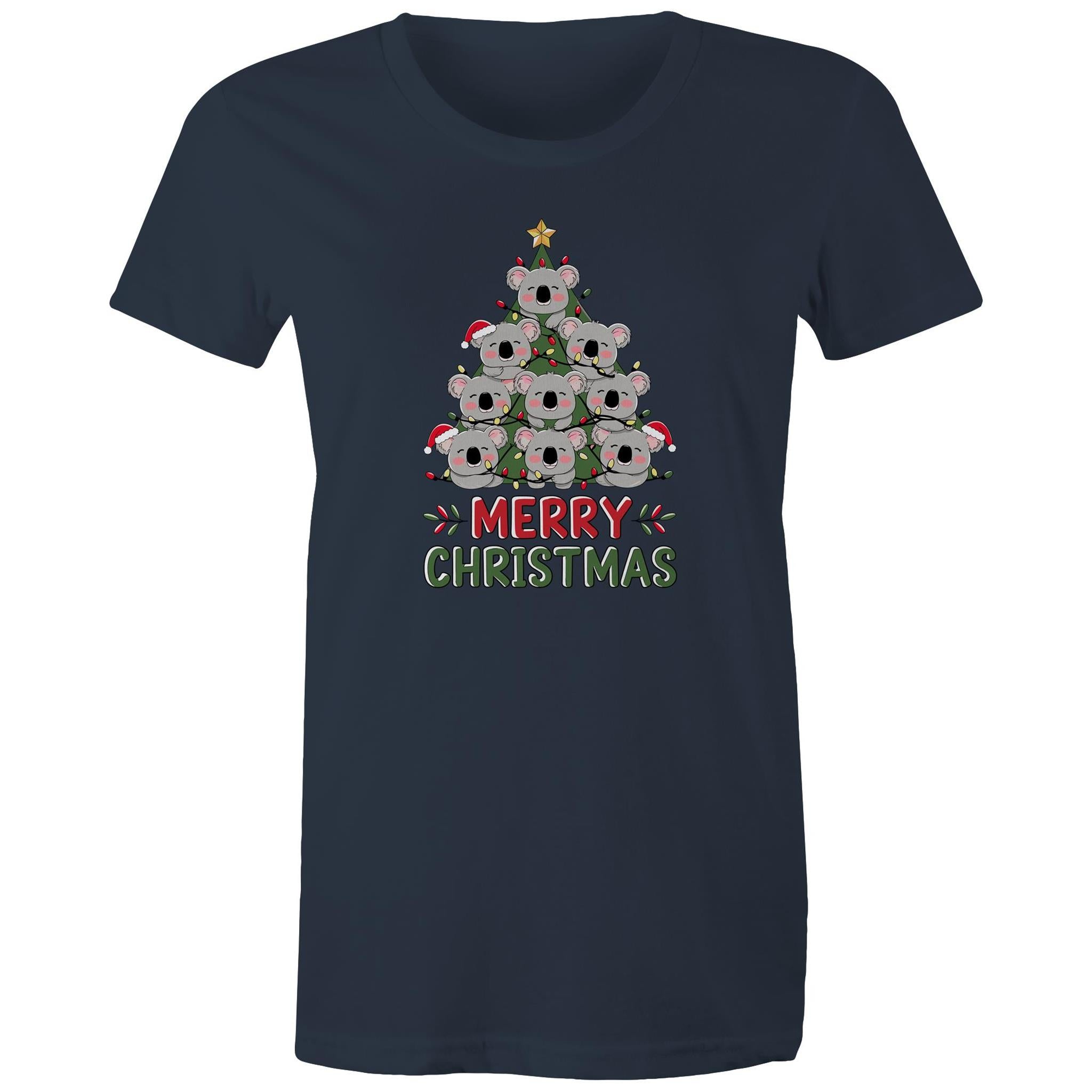 Koala Christmas Tree - Womens T-shirt