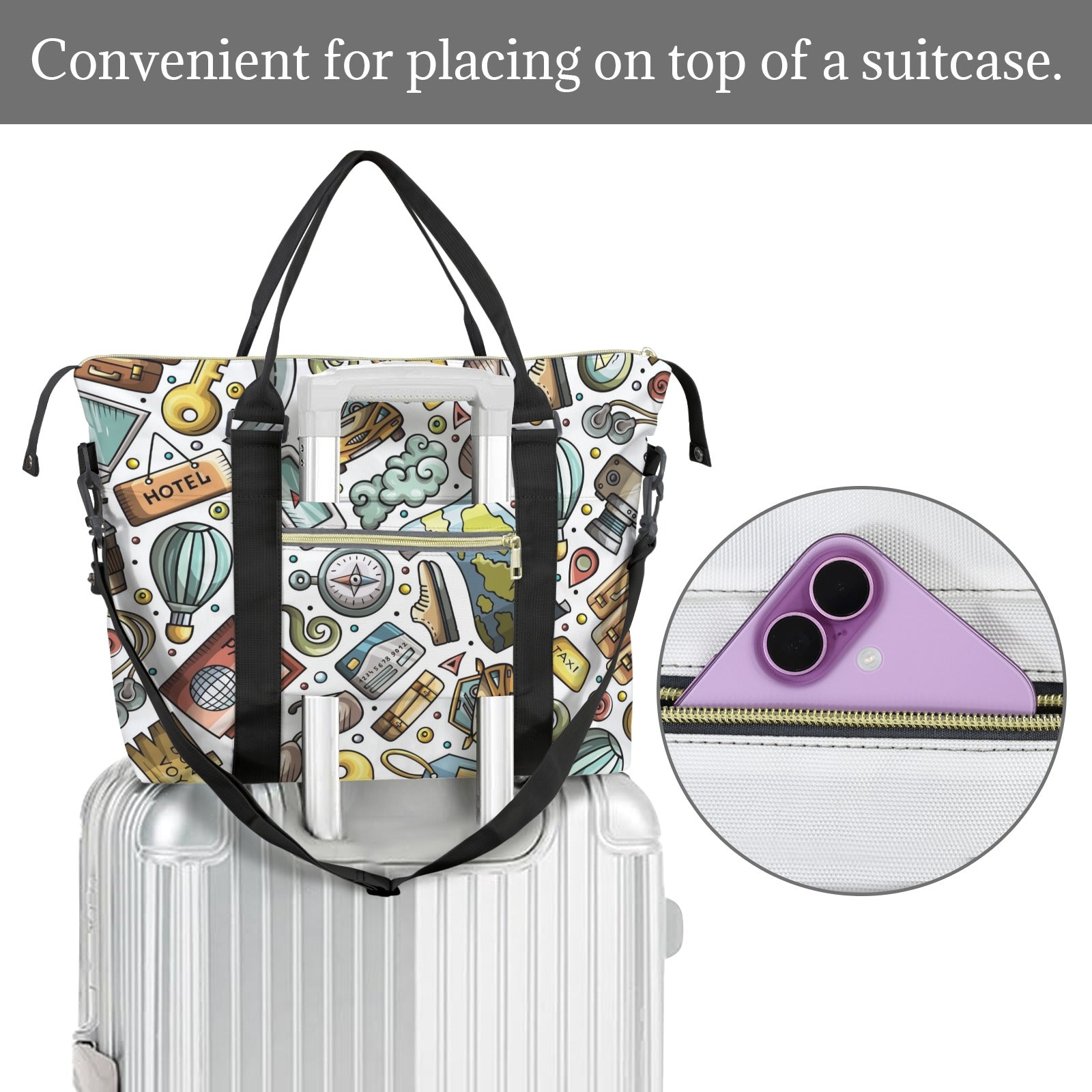 Travel Montage Duffle Bag-Simple (Model 1715) Duffle Bag-Simple (1715)