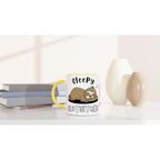 Personalise - Sloth, Sleepy Slothitude - White 11oz Ceramic Mug Personalised Mug animal customise Globally Fulfilled personalise
