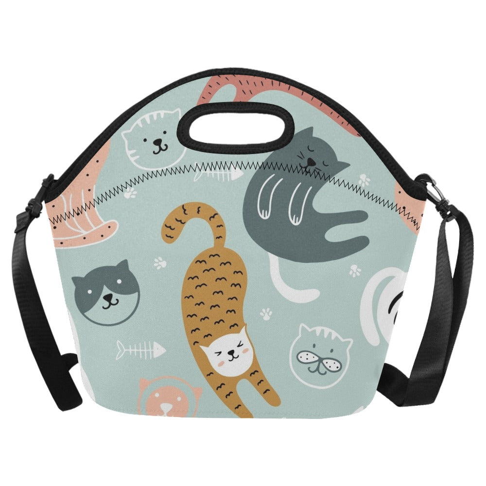 Cat Stretch - Neoprene Lunch Bag One Size Neoprene Lunch Bag Printed Offshore