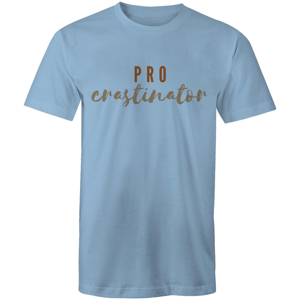 Procrastinator - Mens T-Shirt Carolina Blue Mens T-shirt Printed In Australia