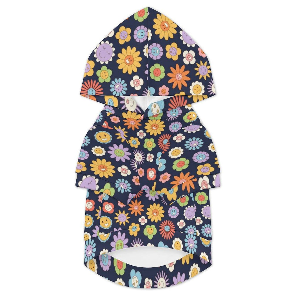 Groovy Flowers Pet Hoodie (Large Size)
