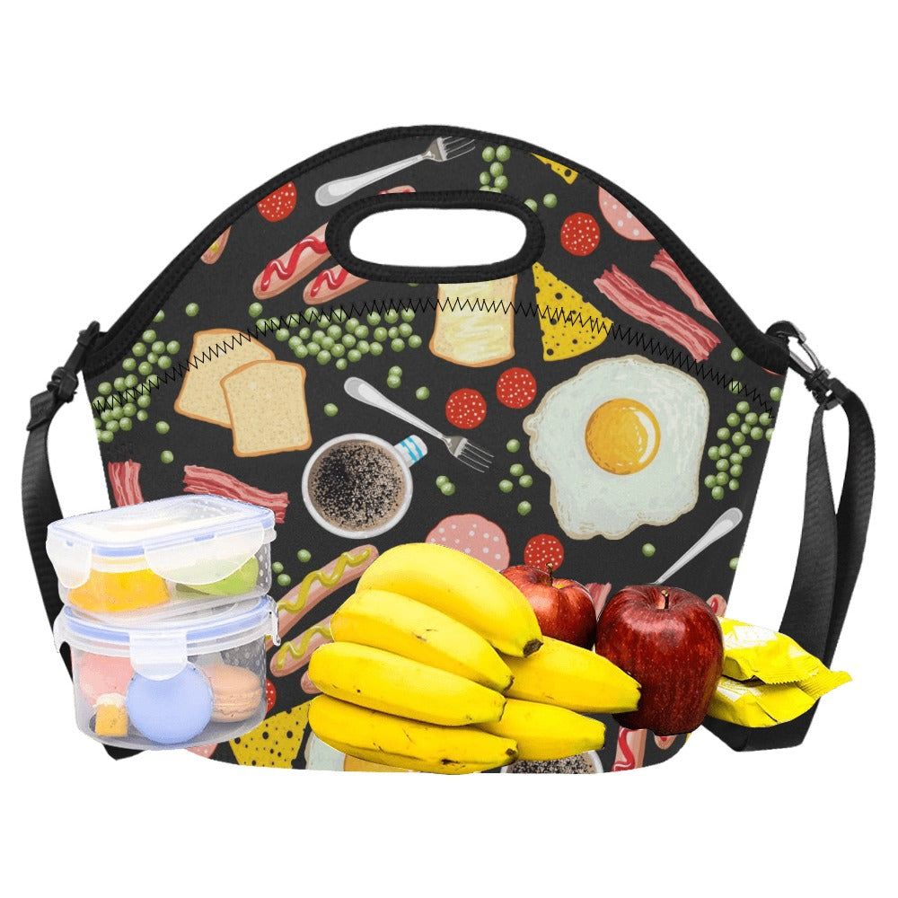 Breakfast Food - Neoprene Lunch Bag Neoprene Lunch Bag Printed Offshore