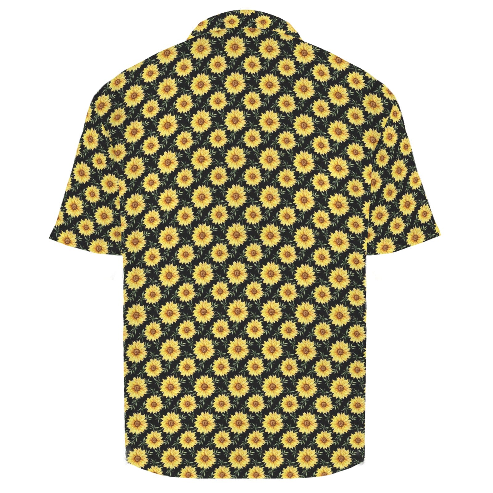 Painted Sunflower Men's Crinkle Hawaiian Shirt