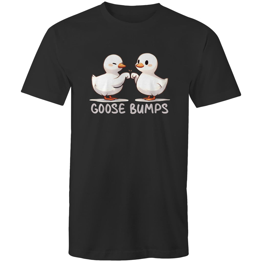 Goose Bumps - Mens T-Shirt Black Mens T-shirt animal Printed In Australia