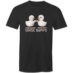 Goose Bumps - Mens T-Shirt Black Mens T-shirt animal Printed In Australia