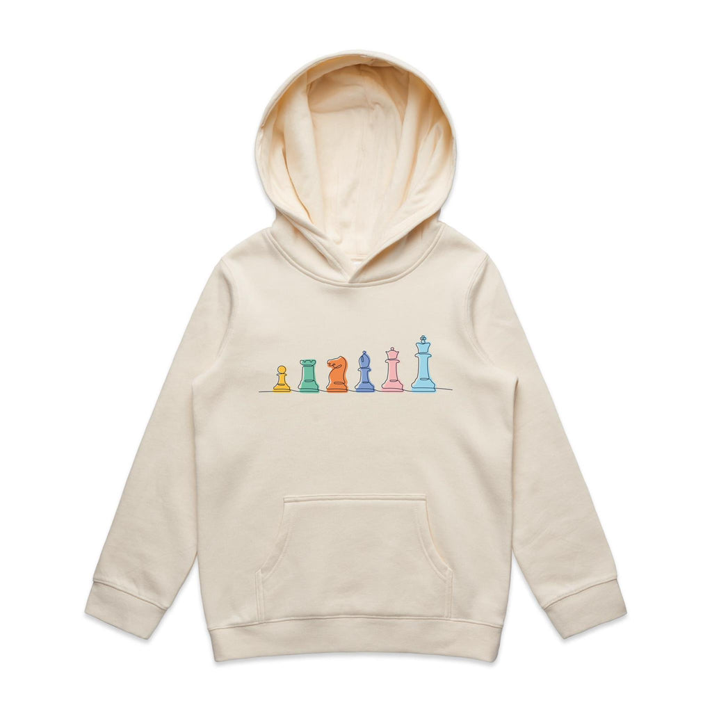 Chess - Kids Hoodie Ecru Kids Hoodie Printed In Australia