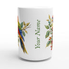 Personalise - Lorikeet, Australian Birds - White 15oz Ceramic Mug Personalised 15oz Mug animal Globally Fulfilled