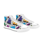 80's Abstract - Women's High Top Canvas Shoes Womens Classic High Top Shoes Printed Offshore Retro