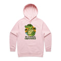 In A While, Crocodile Women's AS Colour Hoodie Pink Womens Hoodie animal Printed In Australia
