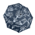 Blue Fish - Semi-Automatic Foldable Umbrella (Model U12) One Size Semi-Automatic Foldable Umbrella (U12)