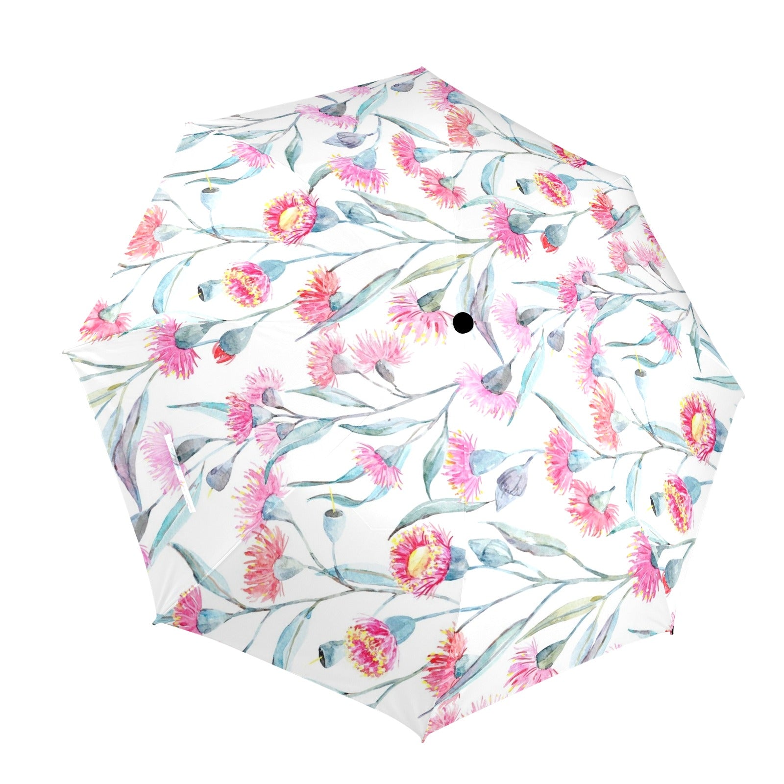 Pink Eucalyptus Flowers - Semi-Automatic Foldable Umbrella (Model U12) One Size Semi-Automatic Foldable Umbrella (U12)