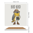 Bird Nerd 2 Ceramic Coasters Ceramic Coasters animal Birds Printed Offshore