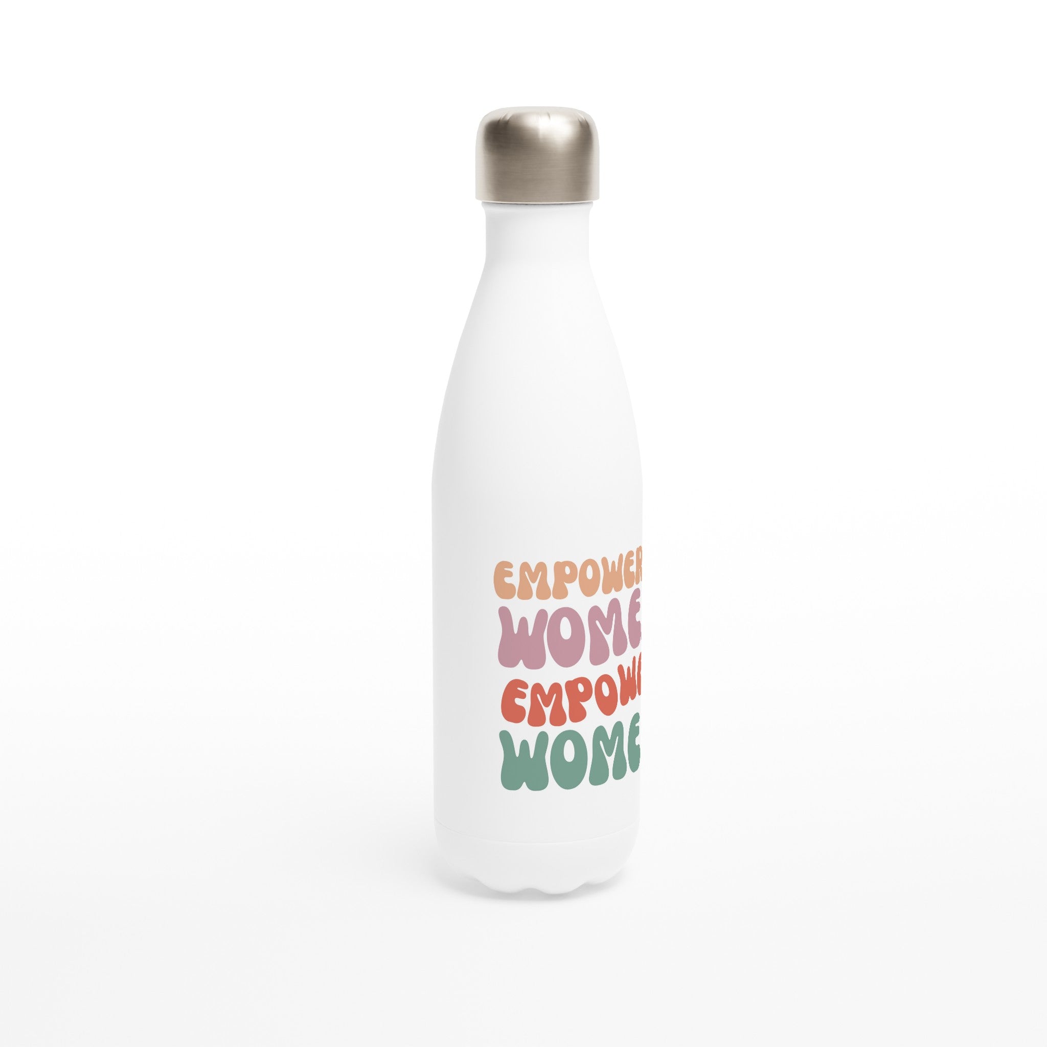 Empowered Women Empower Women - White 17oz Stainless Steel Water Bottle White Water Bottle Globally Fulfilled