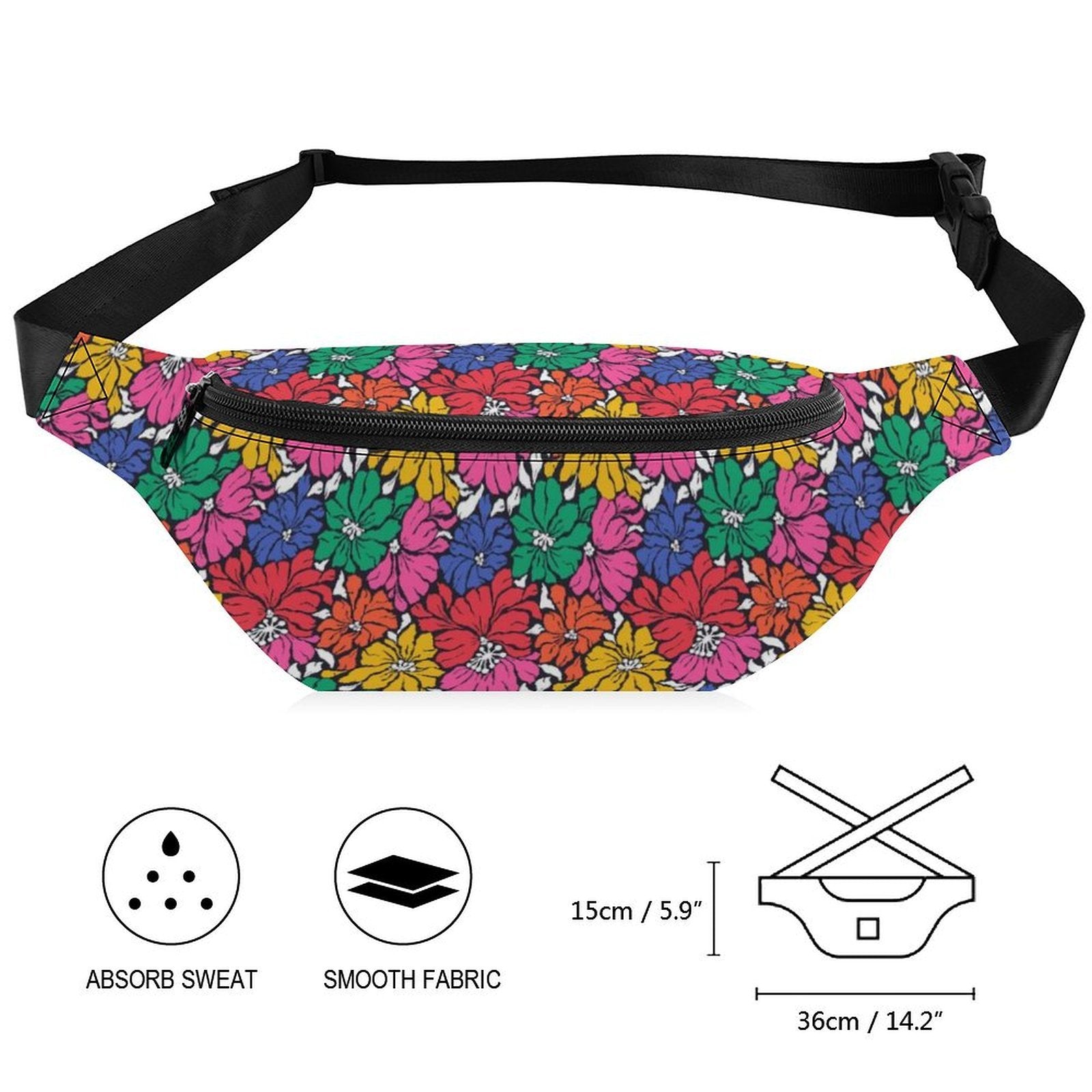 Bright And Bold Flowers - Bum Bag / Fanny Pack