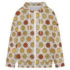 Round Pizzas On White Women's Full-Zip Hoodie