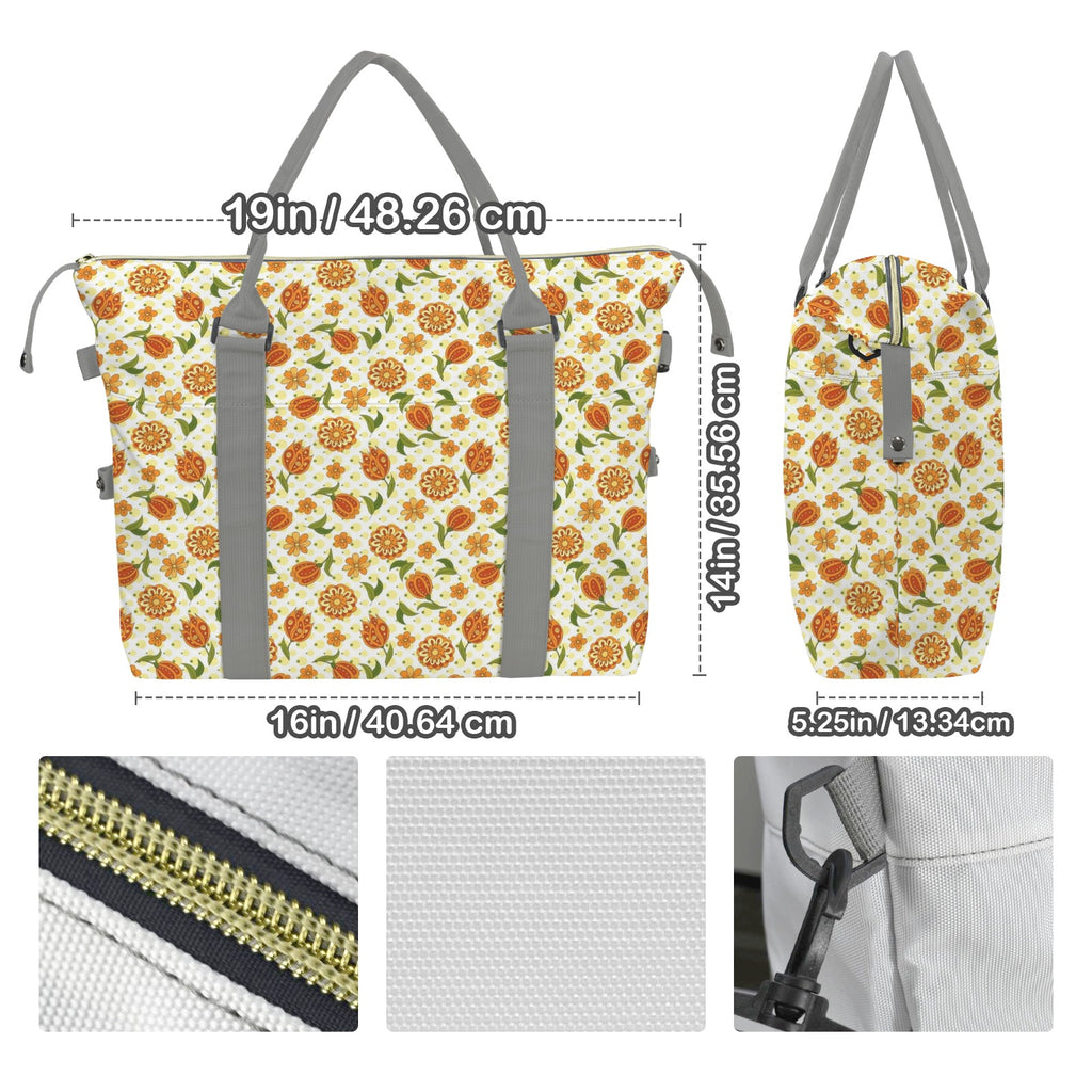 Graphic Floral Duffle Bag-Simple (Model 1715) Duffle Bag-Simple (1715)
