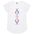 DNA - Womens Scoop Neck T-Shirt White Womens Scoop Neck T-shirt Printed In Australia Science