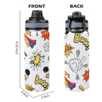Superdog - Insulated Water Bottle with Dual-Use Lid (18oz) Insulated Water Bottle with Dual-Use Lid (18oz) animal comic Printed Offshore