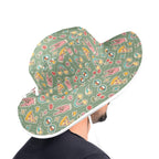 Groovy Retro Wide Brim Bucket Hat Wide Brim Bucket Hat Printed Offshore Retro