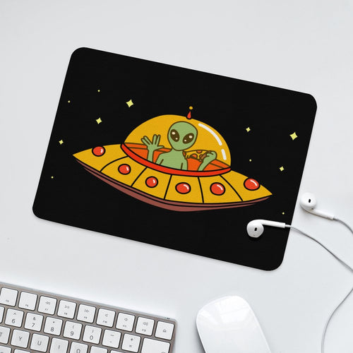 Alien Pizza Leather Mouse Pad Leather Mouse Pad Food Printed Offshore Sci Fi