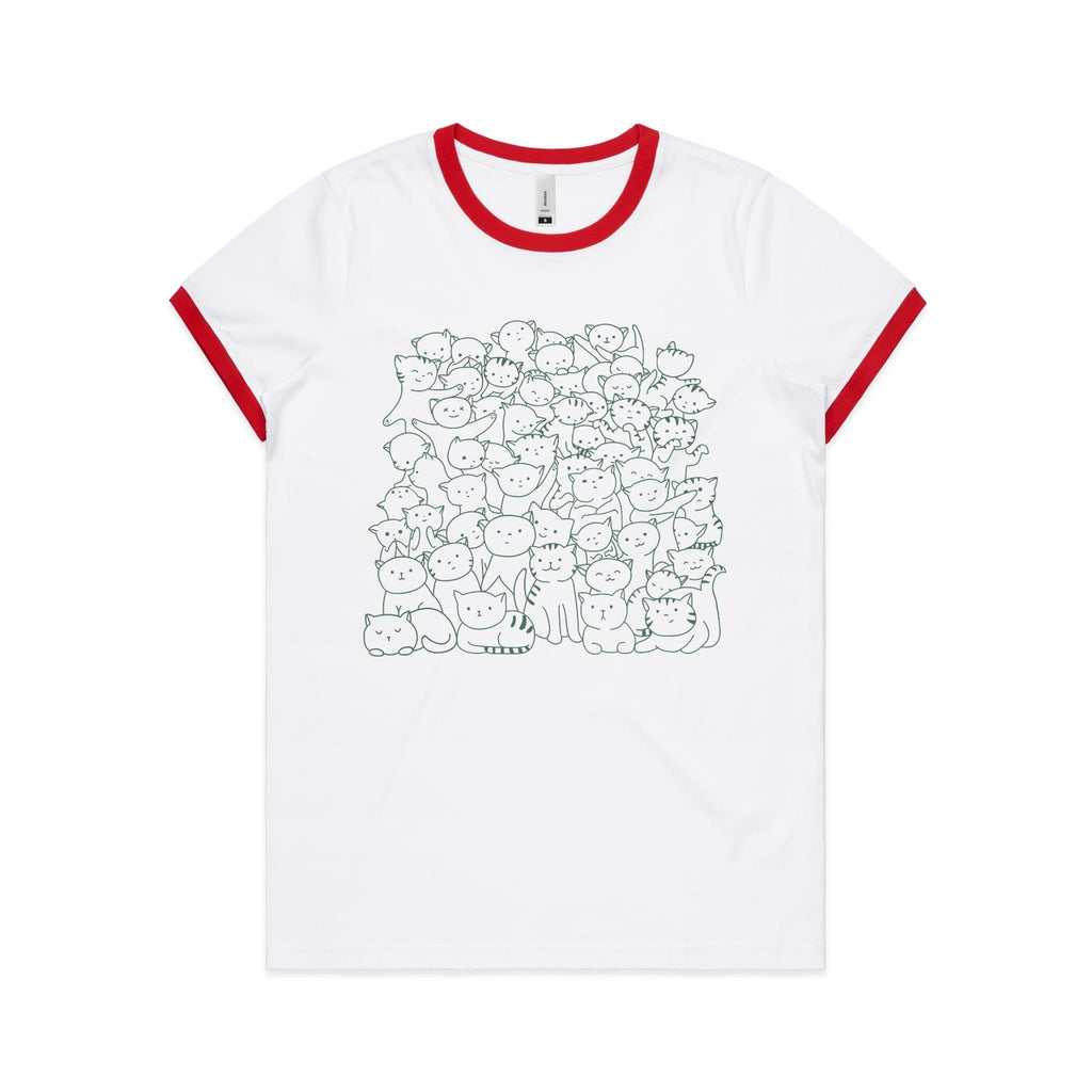 Lots And Lots Of Cats AS Colour Women's Ringer Tee