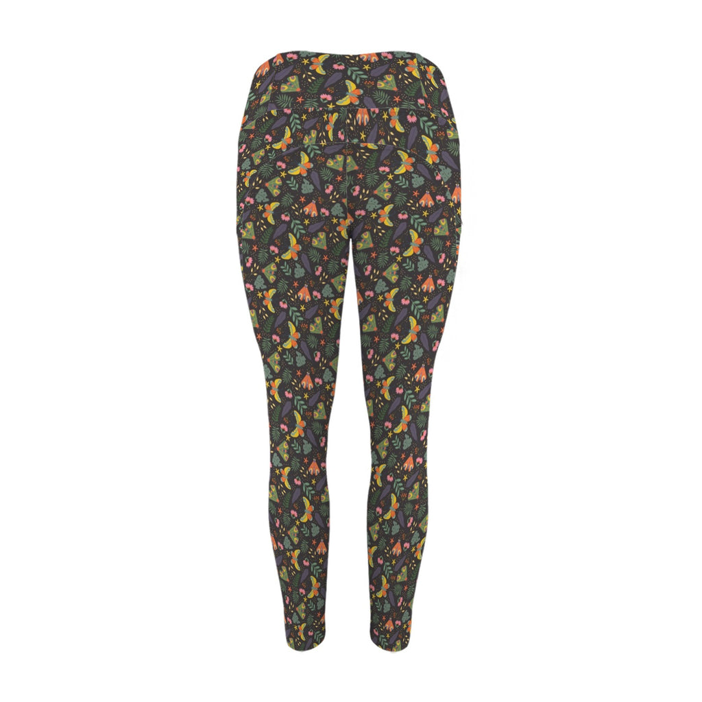 Dark Butterfly Women's High Waist Pockets Yoga Leggings Women's High Waist Pockets Yoga Leggings animal Printed Offshore