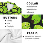 Cute Limes Men's Short Sleeve Hawaiian Shirt Men's Hawaiian Shirt (New) Food Printed Offshore