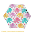 Cute Cartoon Elephants Kids Safe Round Corner Umbrella Kids Safe Round Corner Umbrella animal Printed Offshore