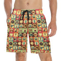 Retro Life Men's Mid-Length Beach Shorts 5XL Men's Mid-Length Beach Shorts Printed Offshore Retro