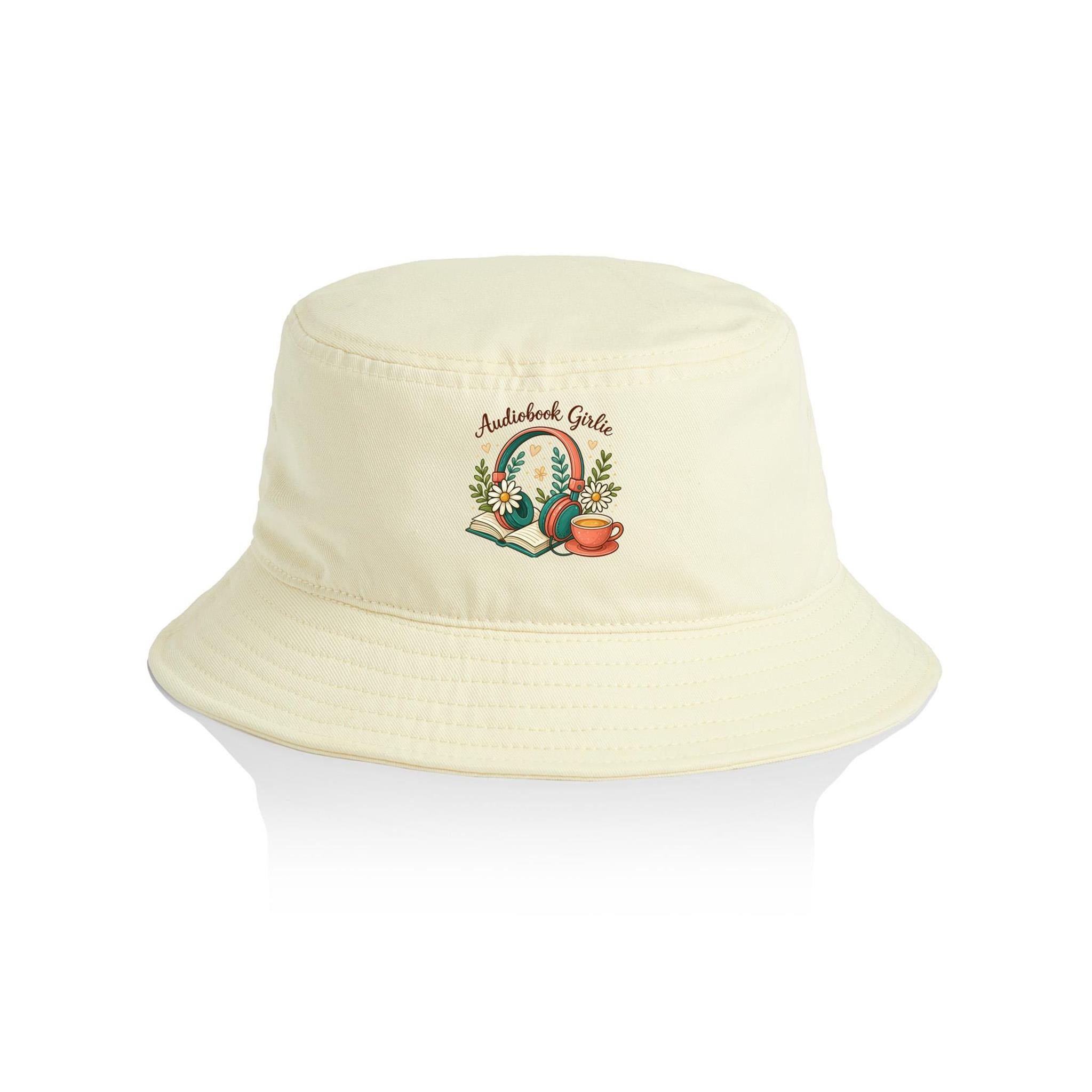 Audiobook Girlie - AS Colour Bucket Hat Butter One Size As Colour Bucket Hat Printed In Australia Reading