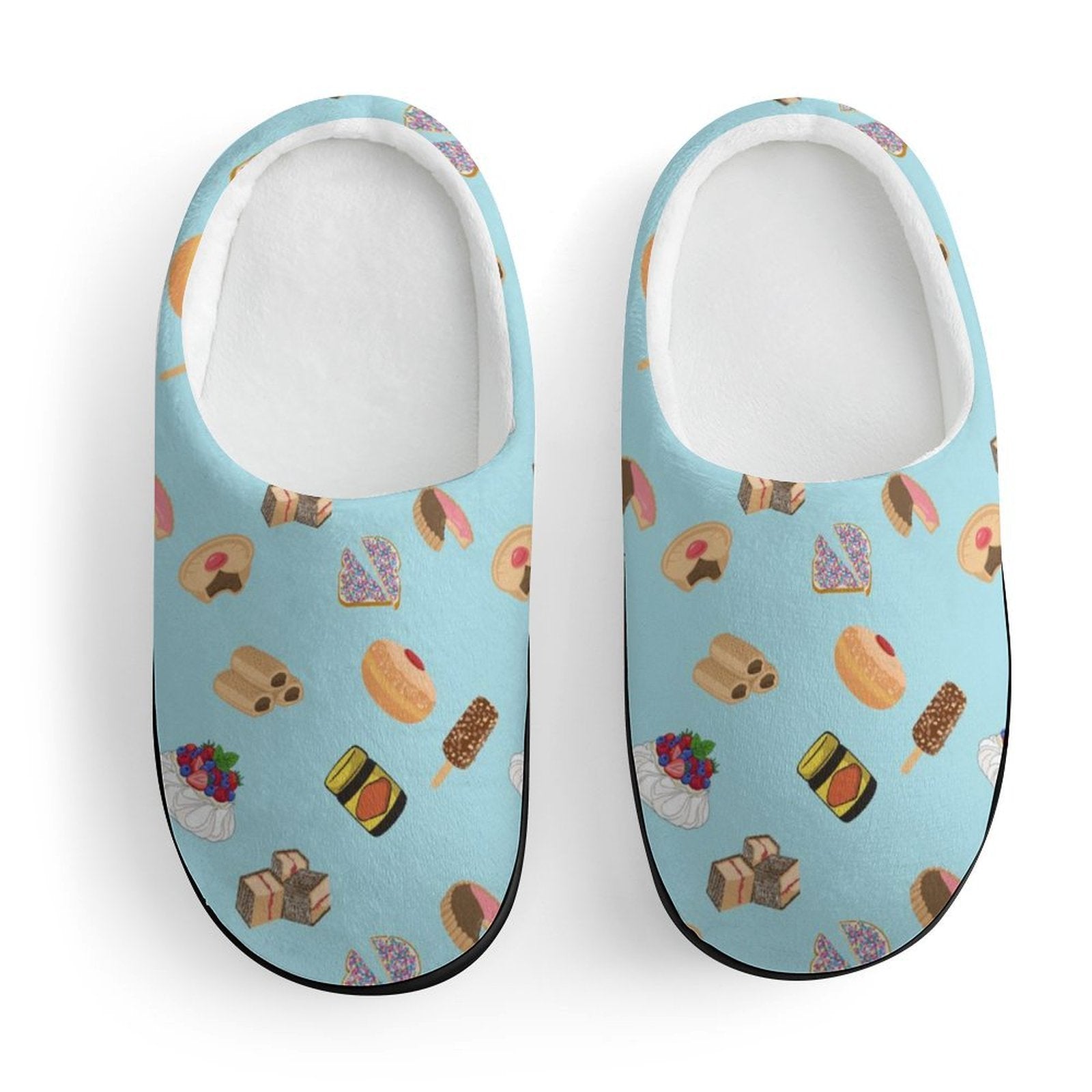 Classic Aussie Food Icons Kids Cotton Slippers