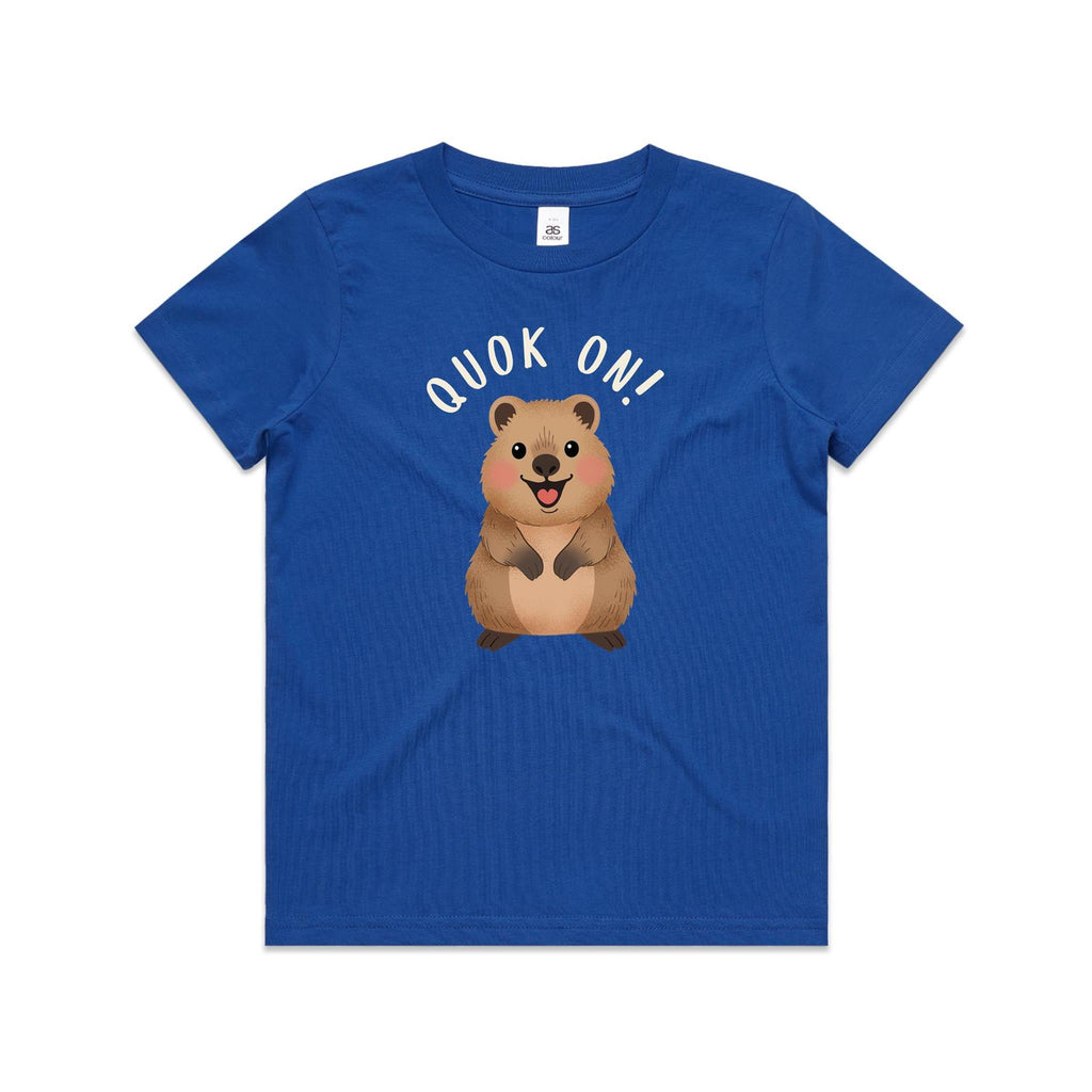 Quokka, Quok On Kid's AS Colour T-shirt Bright Royal Kids T-shirt animal Printed In Australia