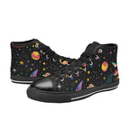 Space - Men's High Top Canvas Shoes