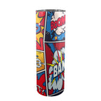 Comic Book 20oz Tall Skinny Tumbler with Lid and Straw