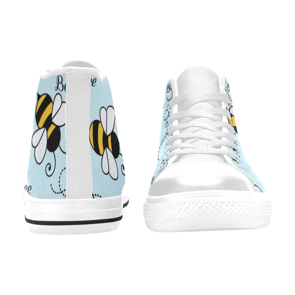 Bumble Bee - Kids High Top Canvas Shoes