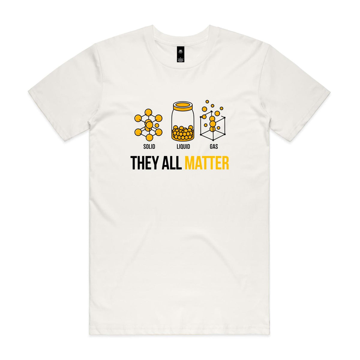 They All Matter Solid Liquid Gas Men's AS Colour T-shirt Natural Mens T-shirt Printed In Australia Science