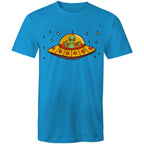 Alien Pizza - Mens T-Shirt Arctic Blue Mens T-shirt Food Printed In Australia Sci Fi