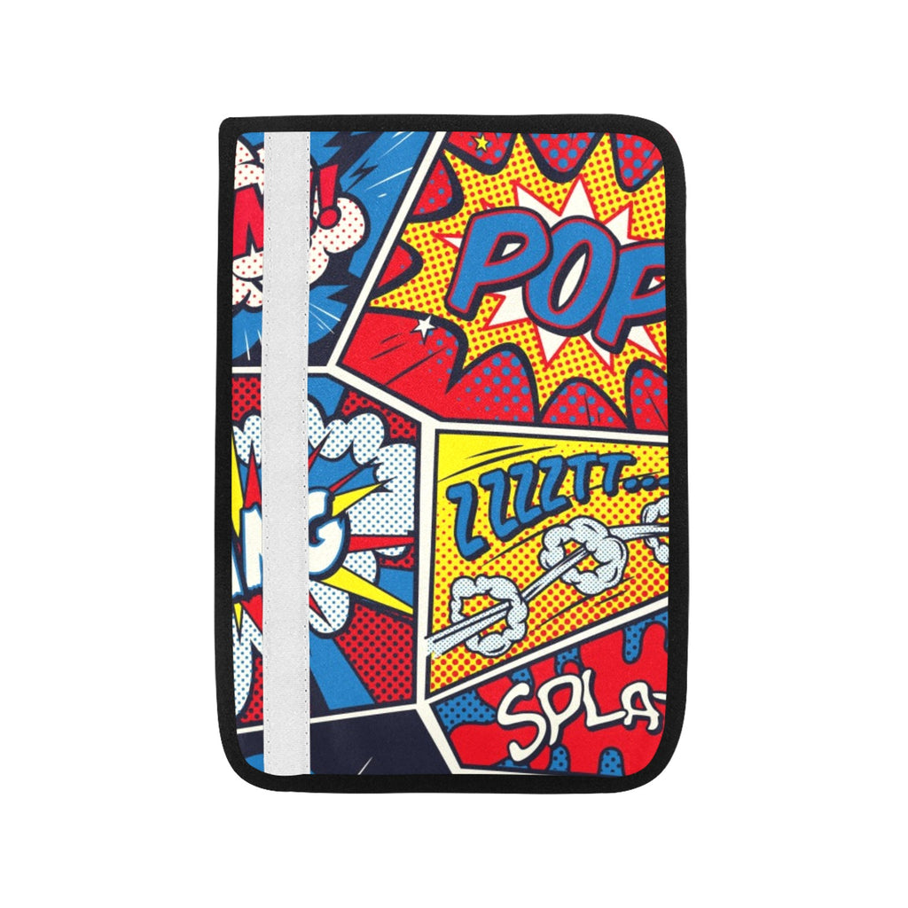 Comic Book Car Seat Belt Cover 7''x10'' (Pack of 2) Car Seat Belt Cover 7x10 (Pack of 2) comic Printed Offshore