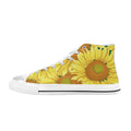 Sunflowers Women's High Top Canvas Shoes US12 Womens Classic High Top Shoes Printed Offshore