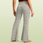 Butterfly Floral High Waist Crossover Tummy Control Flare Leggings High Waist Flare Leggings Plants Printed Offshore